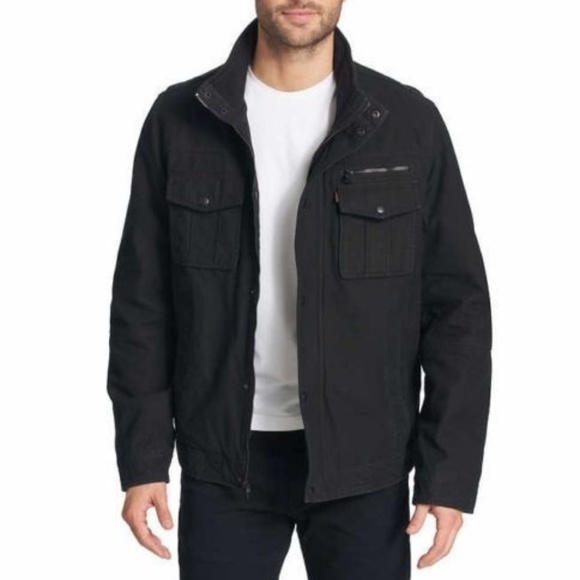 mens black levis jacket